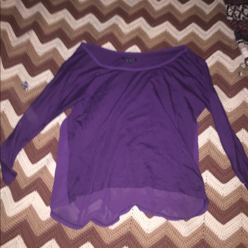 American eagle long sleeve blouse with sheer back